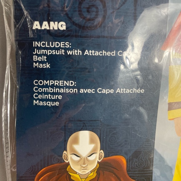 Nickelodeon Avatar Aang Kids HalloweenCostume Size Small 4-6 3PCS. NWT - Picture 3 of 4